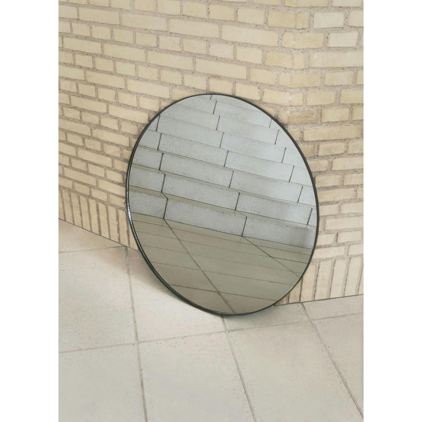 CIRCUM - Miroir mural teinté noir medium rond D90cm