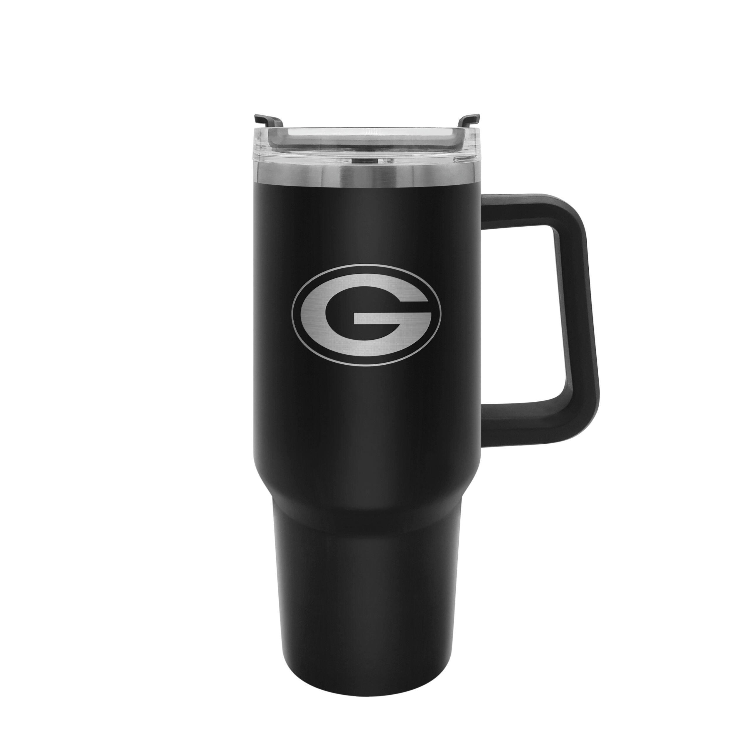NFL Green Bay Packers Team Logo Jumbo Insulated Tumbler with Handle, For NFL Football Fans/Collectors, 40-oz