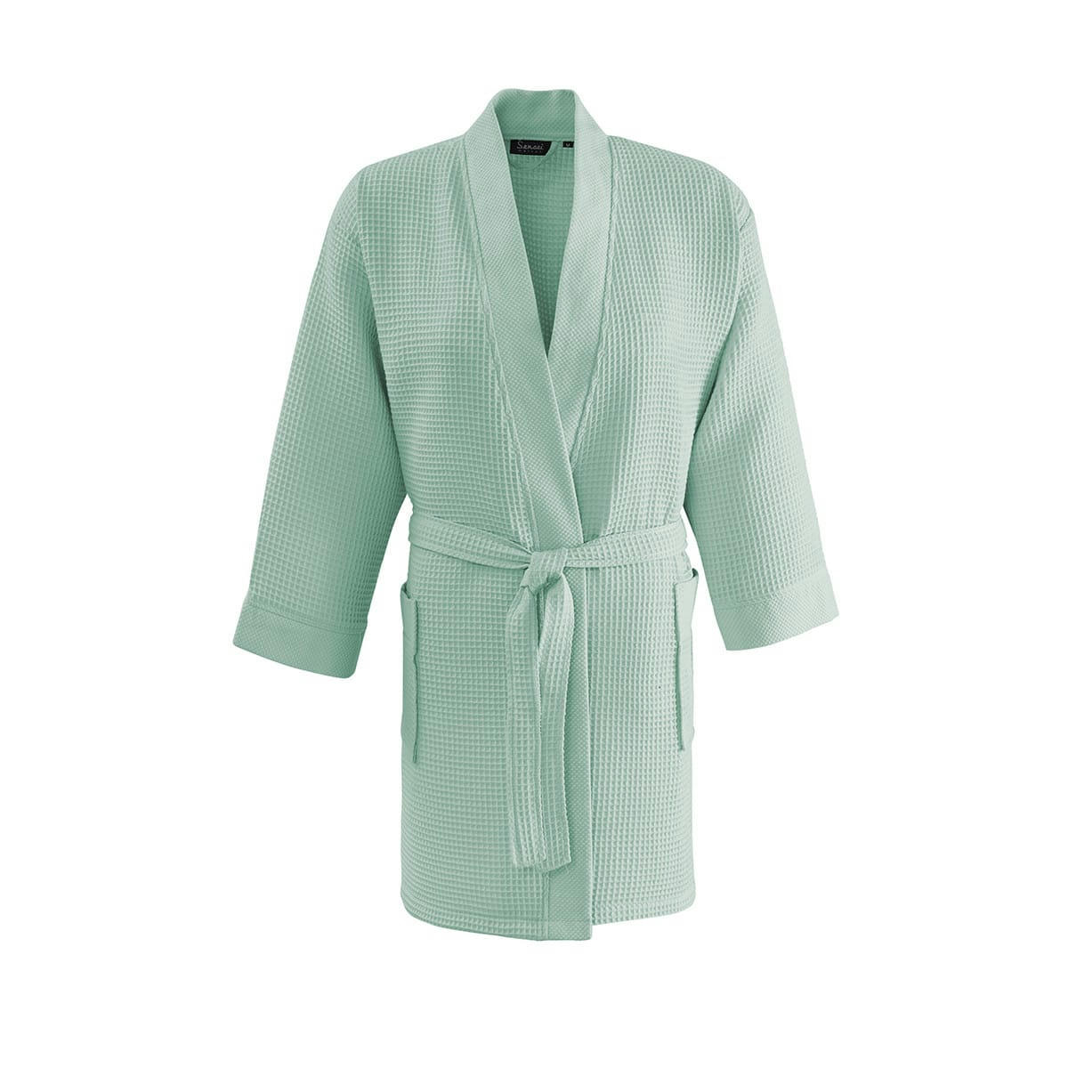 SPA - Peignoir court nid d'abeille  menthe L