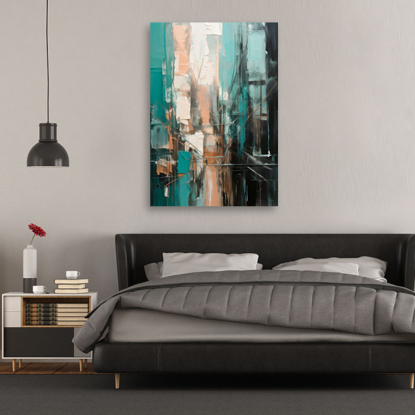 Feeby Obraz na płótnie, Abstrakcja Miejska Akryl 40x60