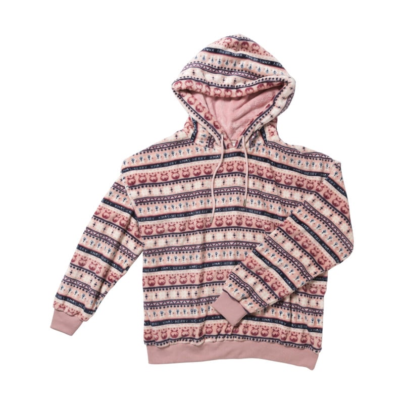 Huispak kerst - roze - maat L/XL