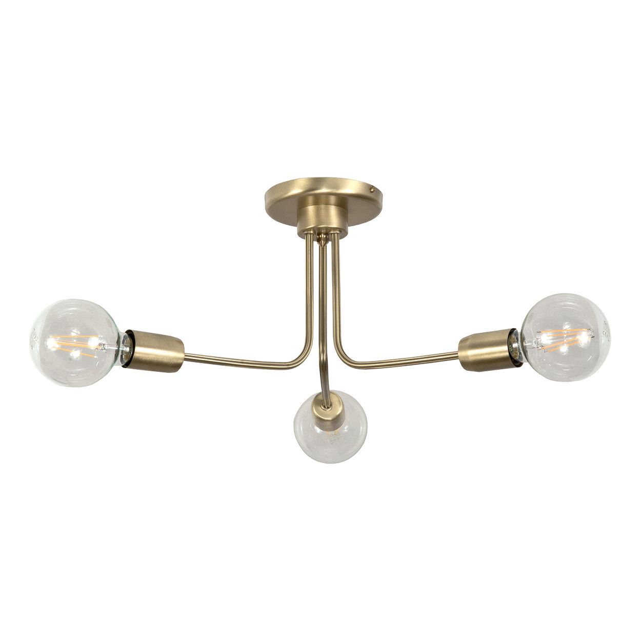 Lampa sufitowa złota EDYLIT loft 3xE27 FRIDA PATINA 11-722