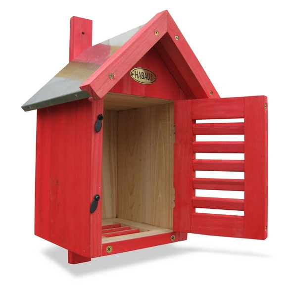 Insektenhotel, BxHxT: 20 x 37,5 x 20 cm, rot