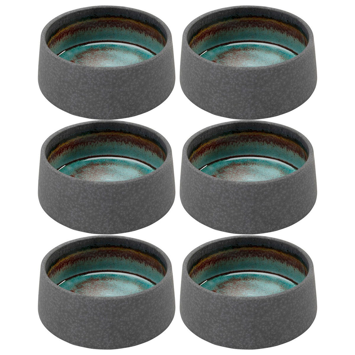 Kare Design Kommen Ari grijs 13cm (6/set)