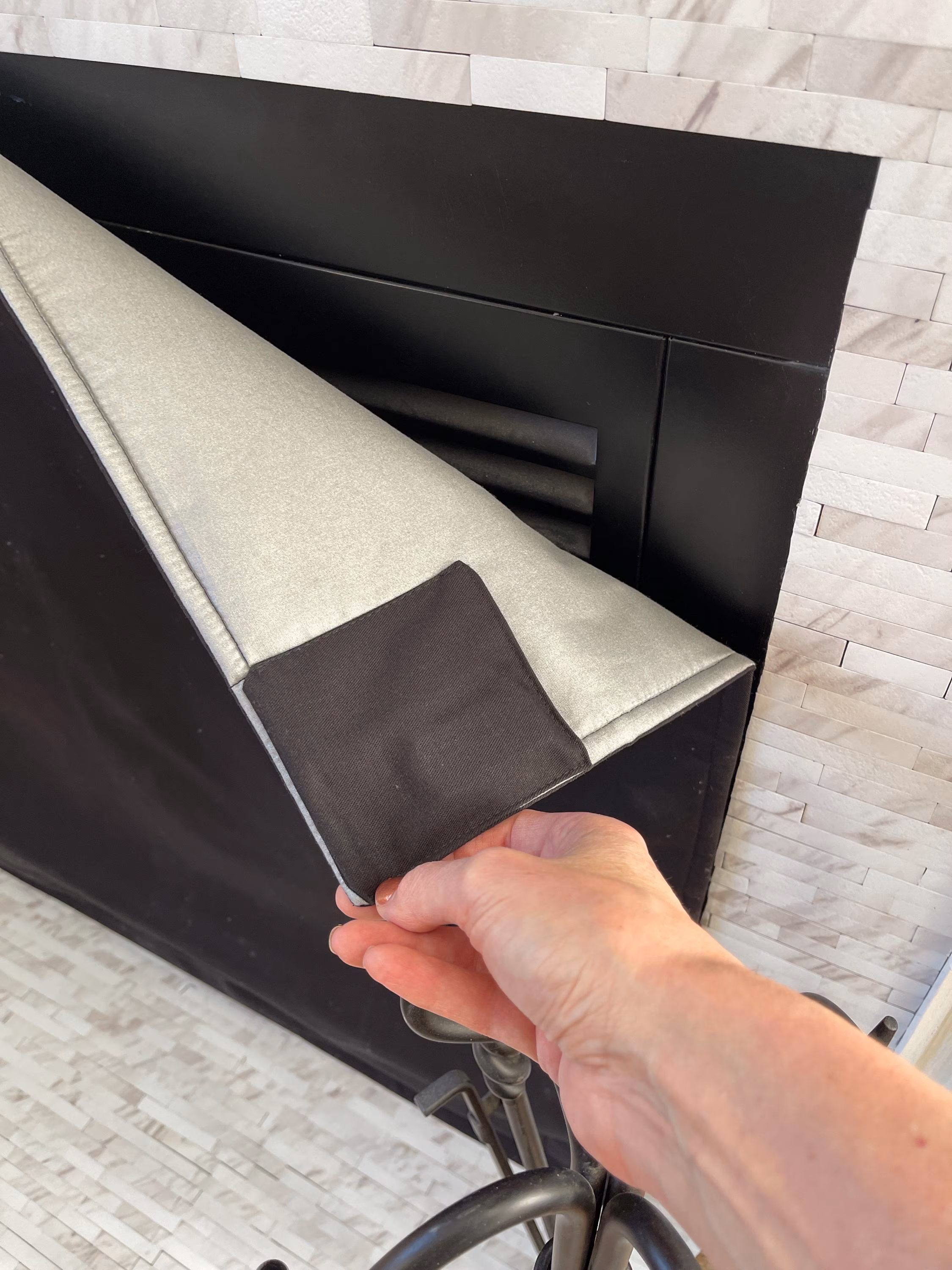 Insulated Fireplace Cover, CHILL OUT, Fireplace Draft Eliminator from Kadi Boutique