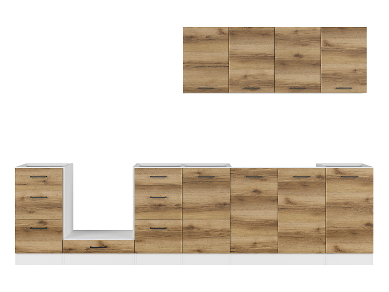 Komplet kuchenny Junona Line 300 cm dąb delano jasny