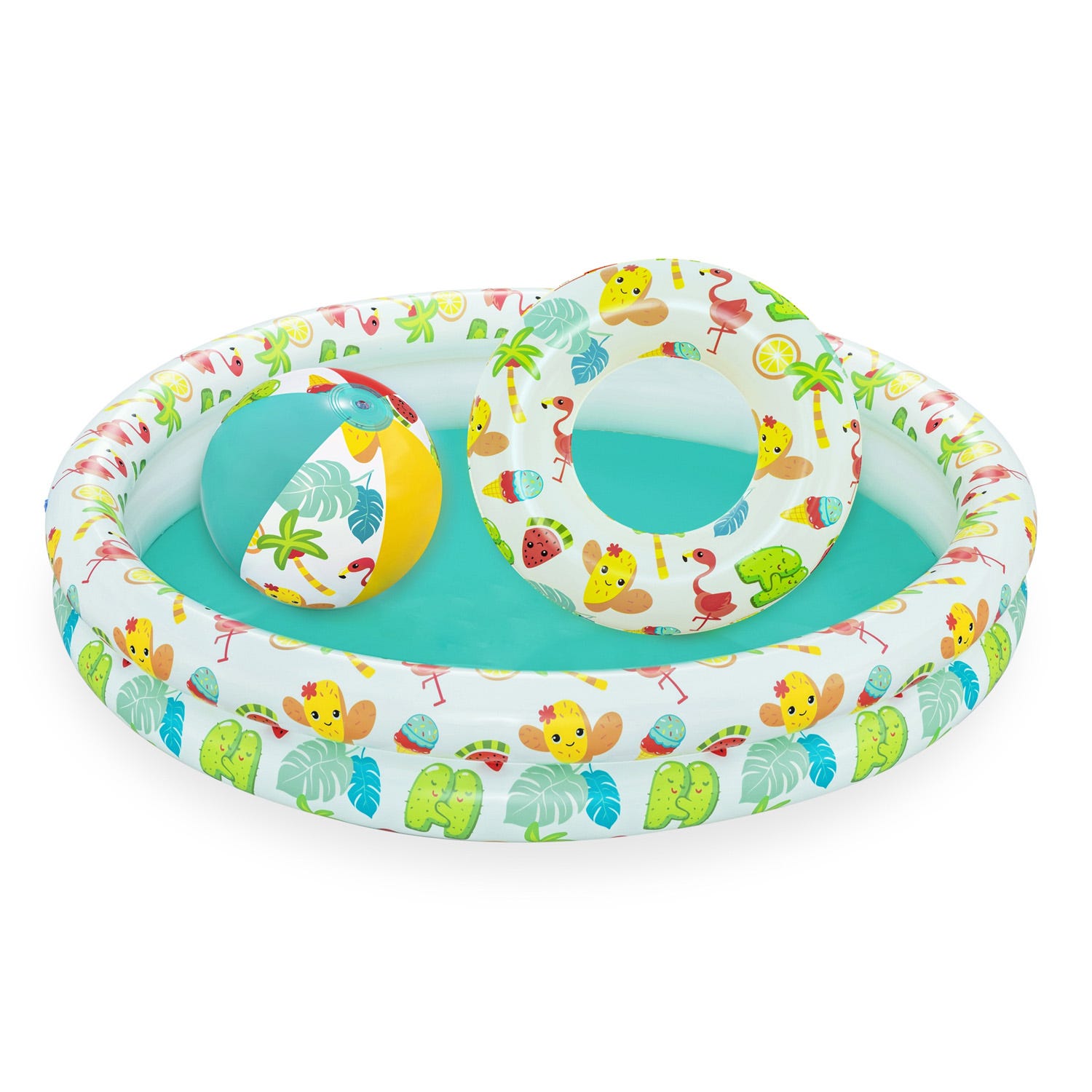 Set piscina gonfiabile, salvagente e pallone per bambini Bestway