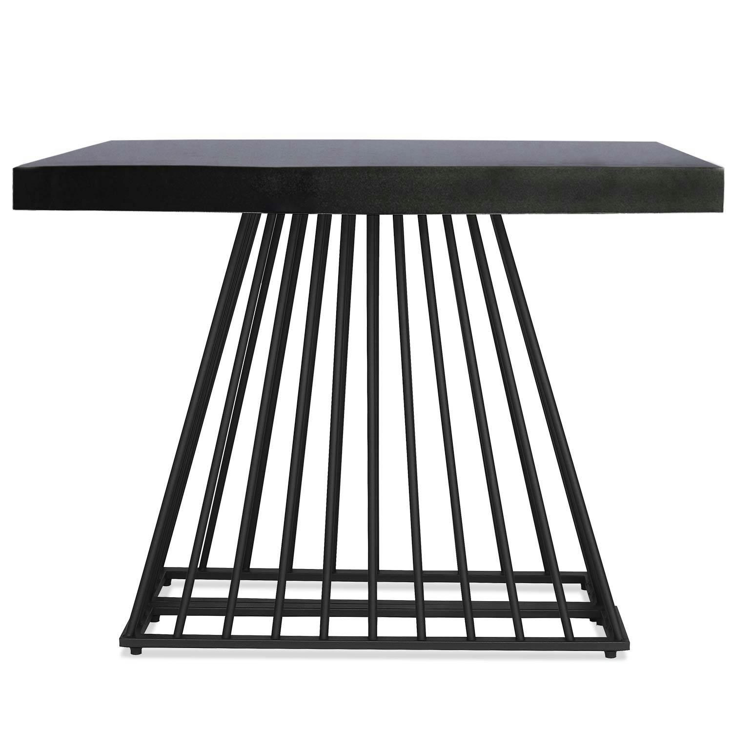 FACTORY - Table extensible noir pieds noir