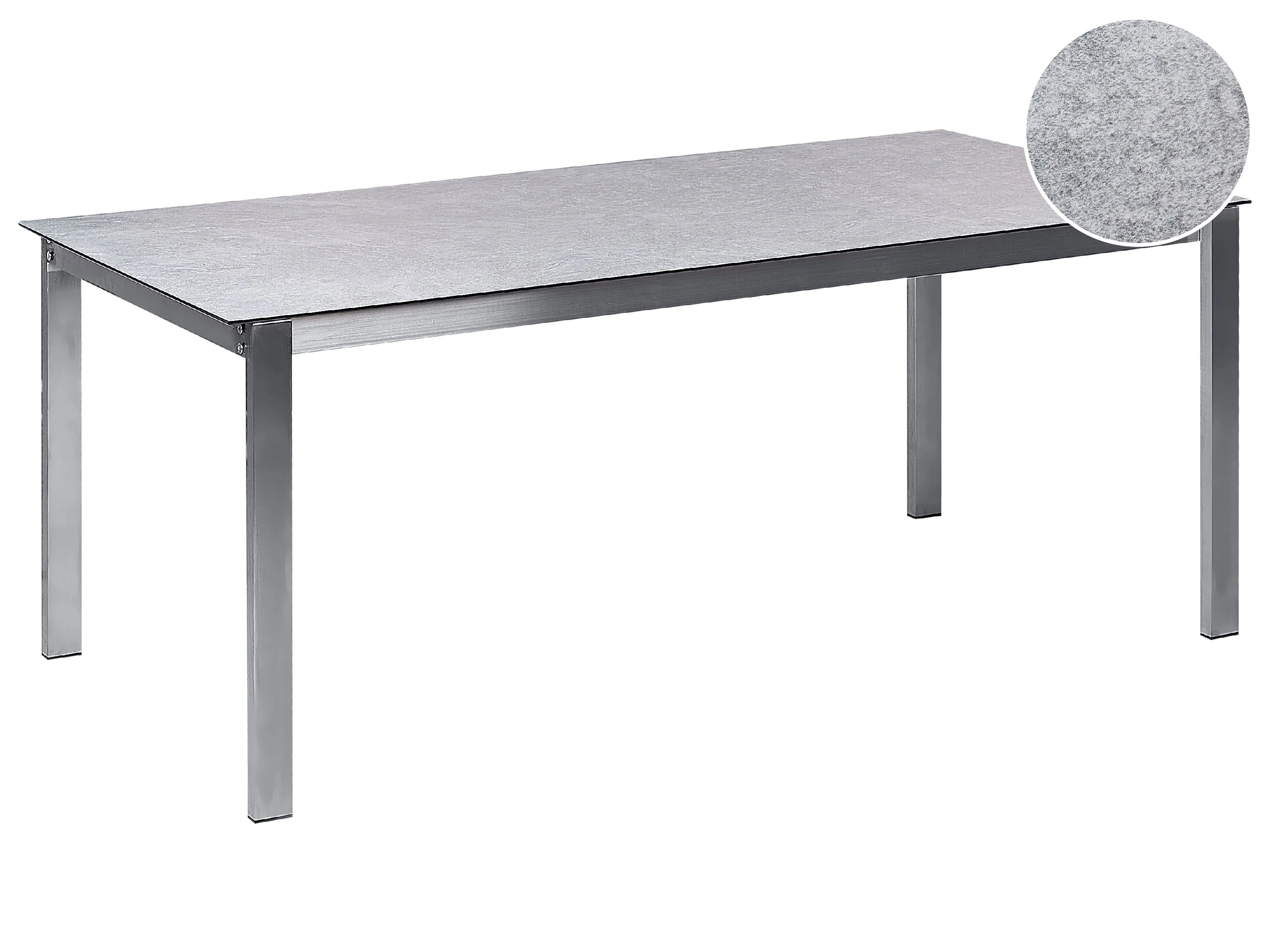Garden Dining Set 6 Seater COSOLETO Tempered Glass Grey