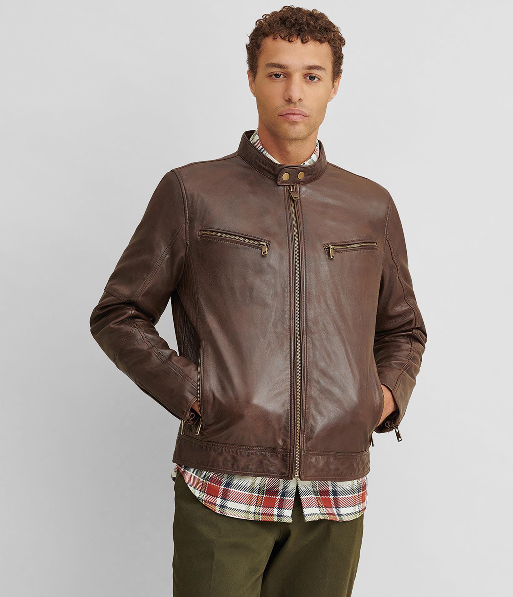 Brent Leather Moto Jacket