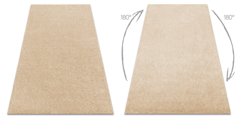 Dywan BUENOS 6652 shaggy jednolity, jednokolorowy krem 80x150 cm