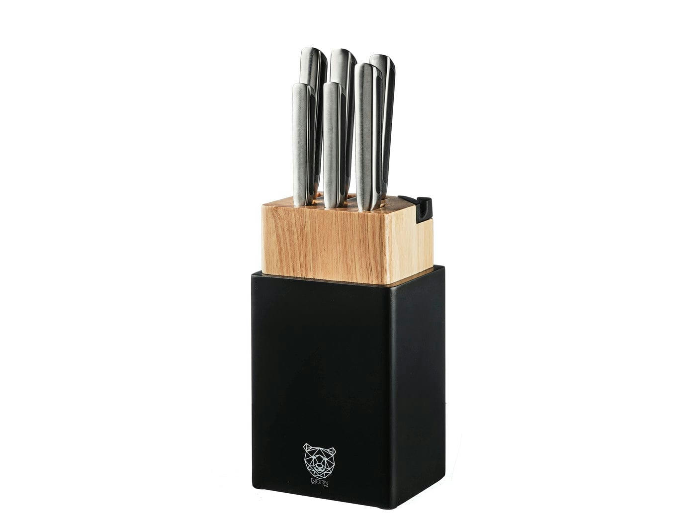 NUDE - Lot de 8 couteaux en inox noir