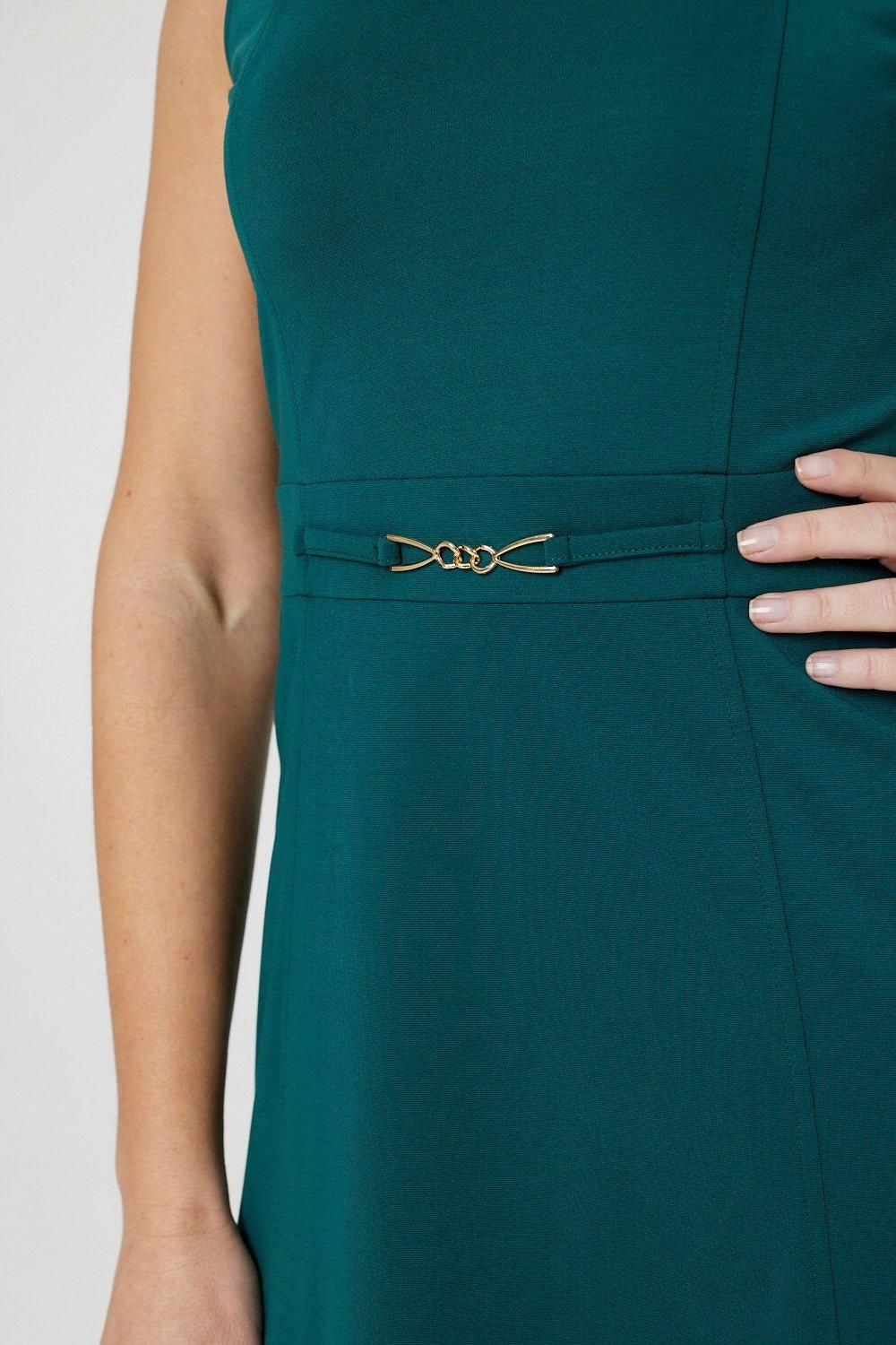 Izabel London Belt Detail Sleeveless Short Skater Dress