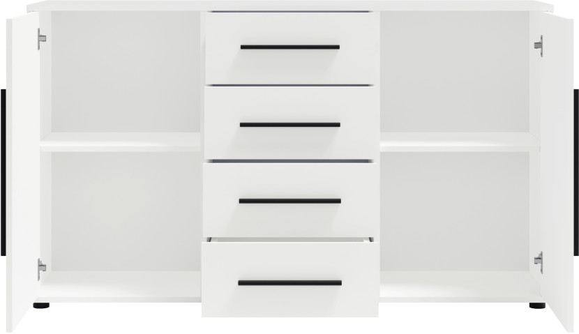 Komoda 150 cm do sypialni z szufladami MAXIDO dąb artisan
