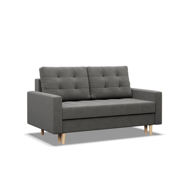 Sofa 2-osobowa, Rozkładana, Kolor Szary