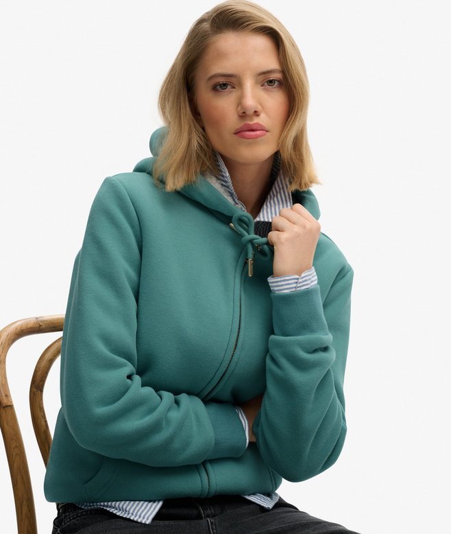 Essential Borg Lined Zip Hoodie