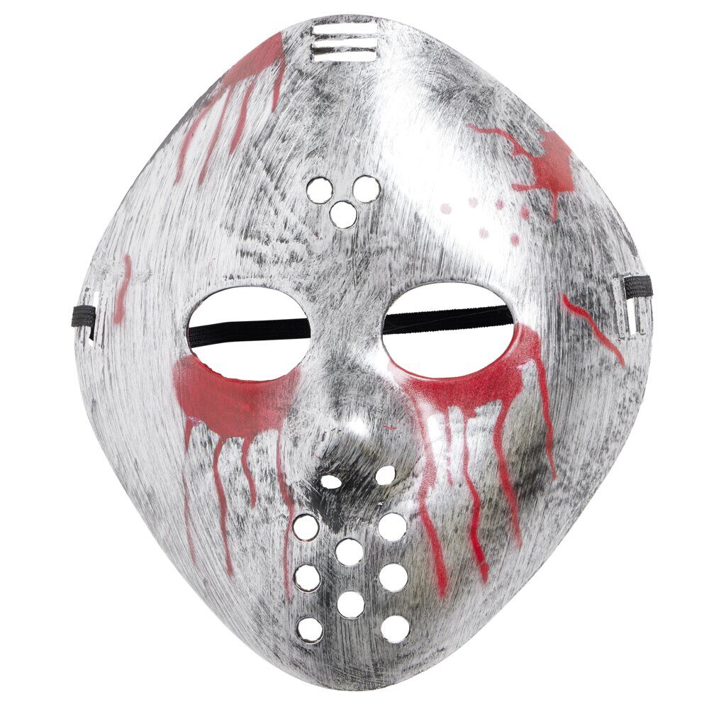 Masque Halloween serial killer avec sang dégoulinant (2 modèles)
