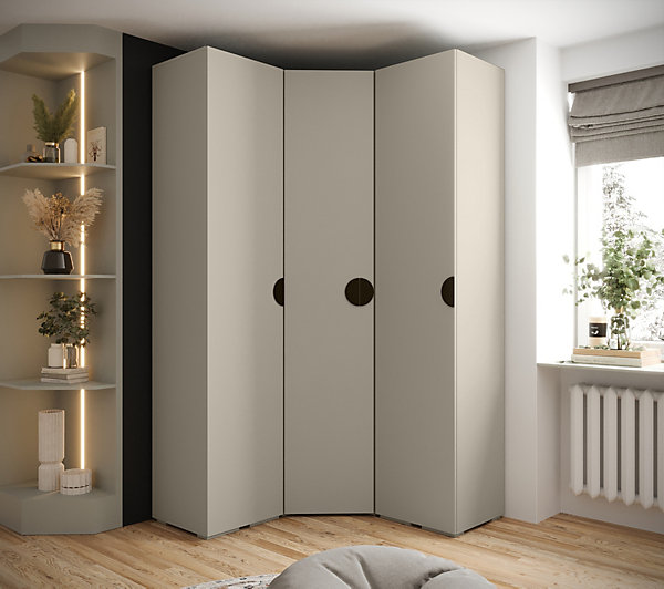 Garde-robe Inova 4 porte battante 236,7/132/47 3 Portes (gris)