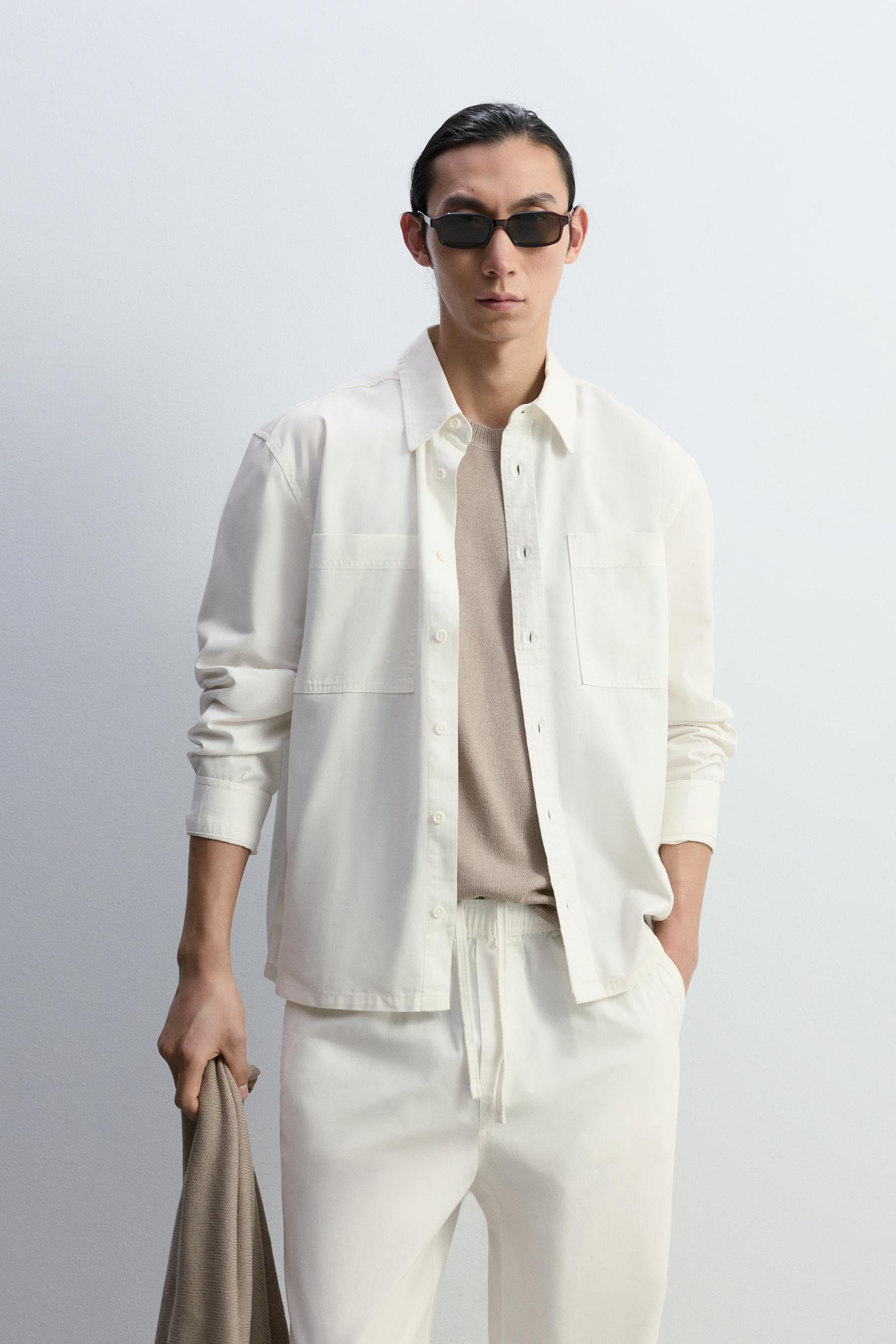 Camisa twill bolsillos
