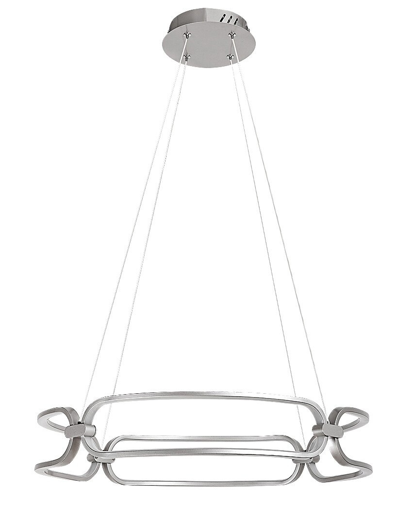 Lampa wisząca Fringilla chrom satynowany-biała LED 1x67W 3750lm Rabalux