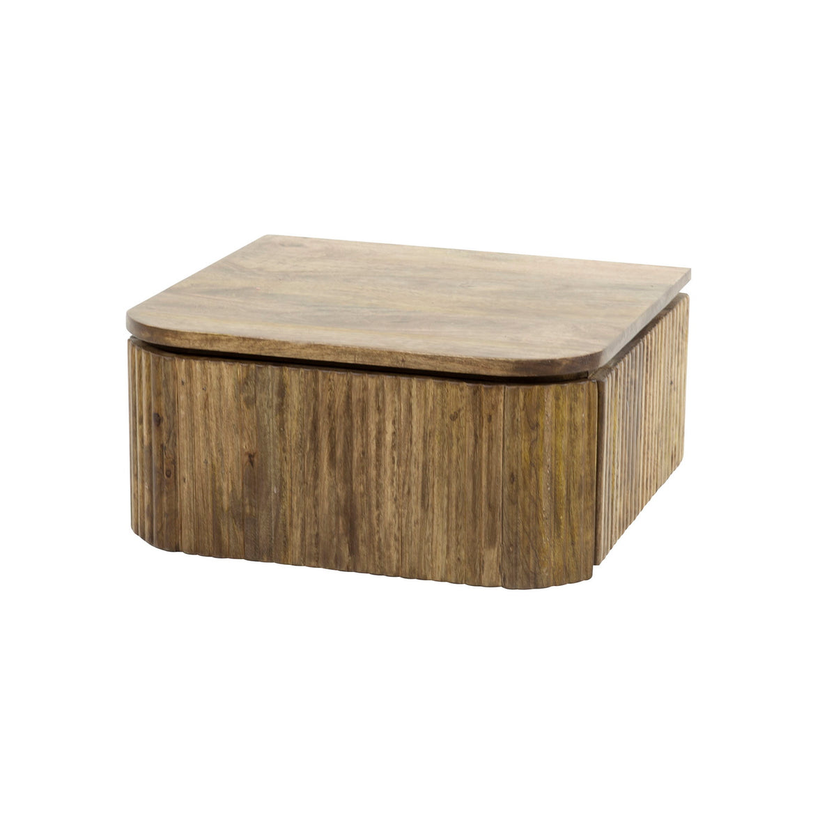 Giga Meubel Zwevend Nachtkastje Wave - Hout - 45x40x21cm