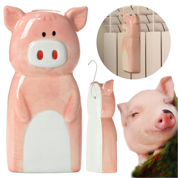 Nawilżacz Powietrza Ceramiczny Na Grzejnik 18 Cm Świnka