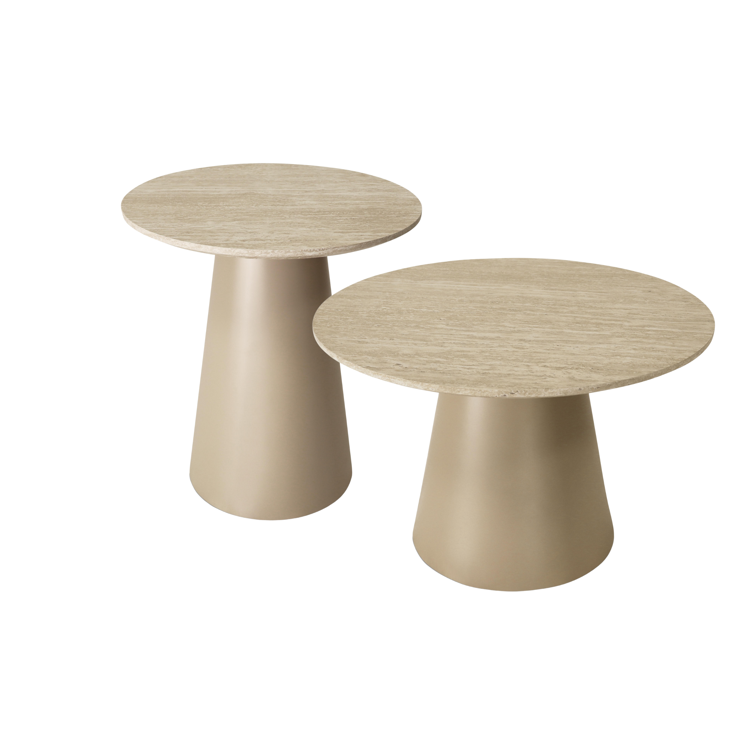 Furnhouse salontafel set Tango - Beige - Ø 45/60 cm