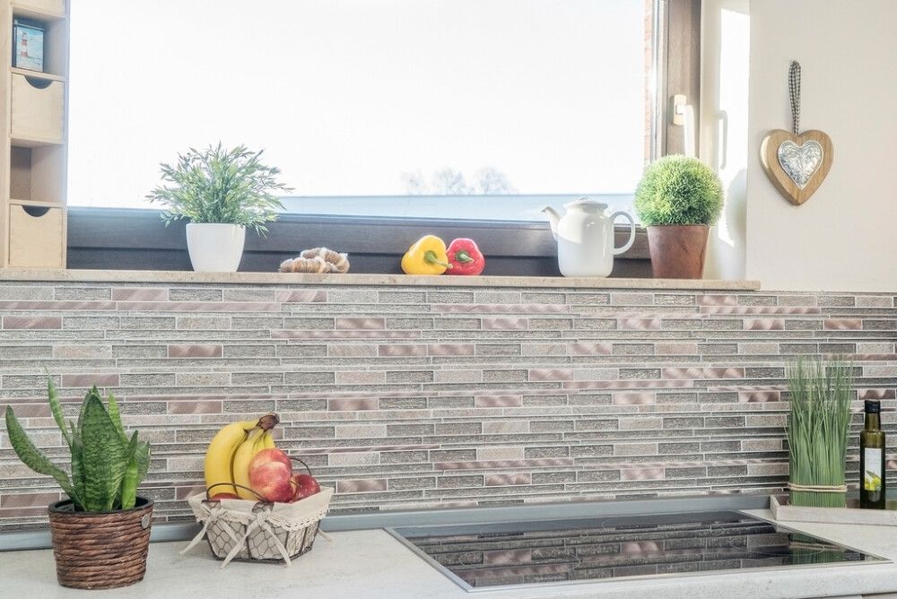 MOSAIKK INTERLOCK CRYSTAL/STONE/ALLOY MIX BEIGE/COPPER XAM