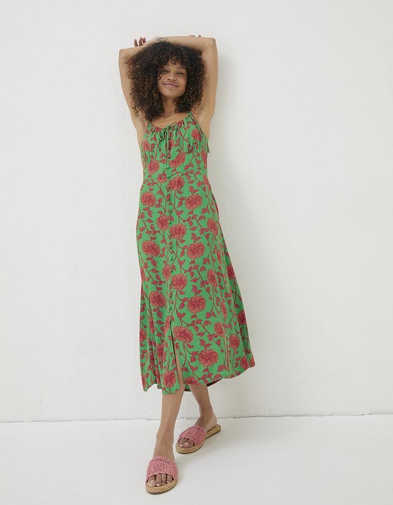 Ariel Bali Blooms Midi Dress