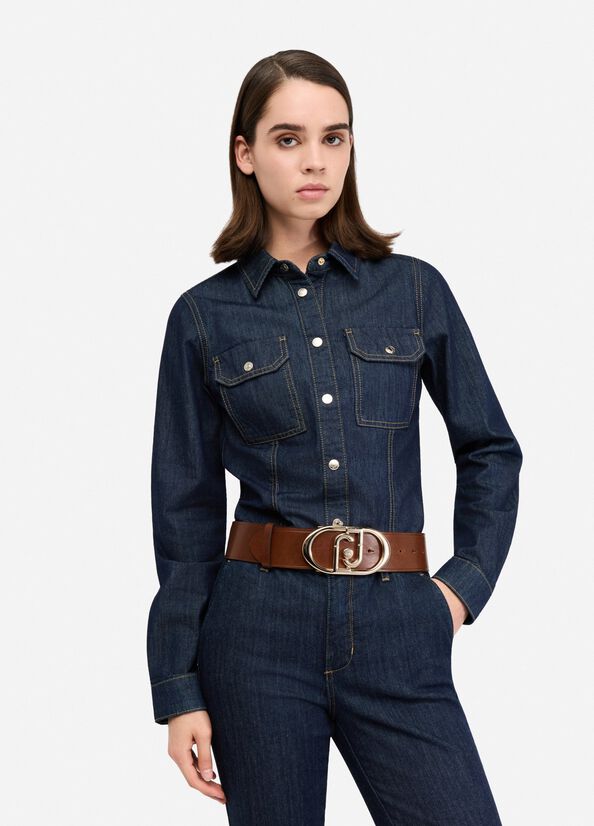 Cintura bustier LaPuffy in pelle