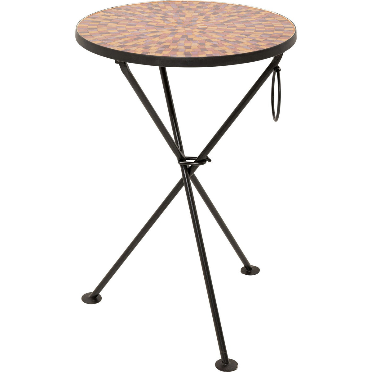 Kare Design Bijzettafel Clack Mosaic Ø35cm rood