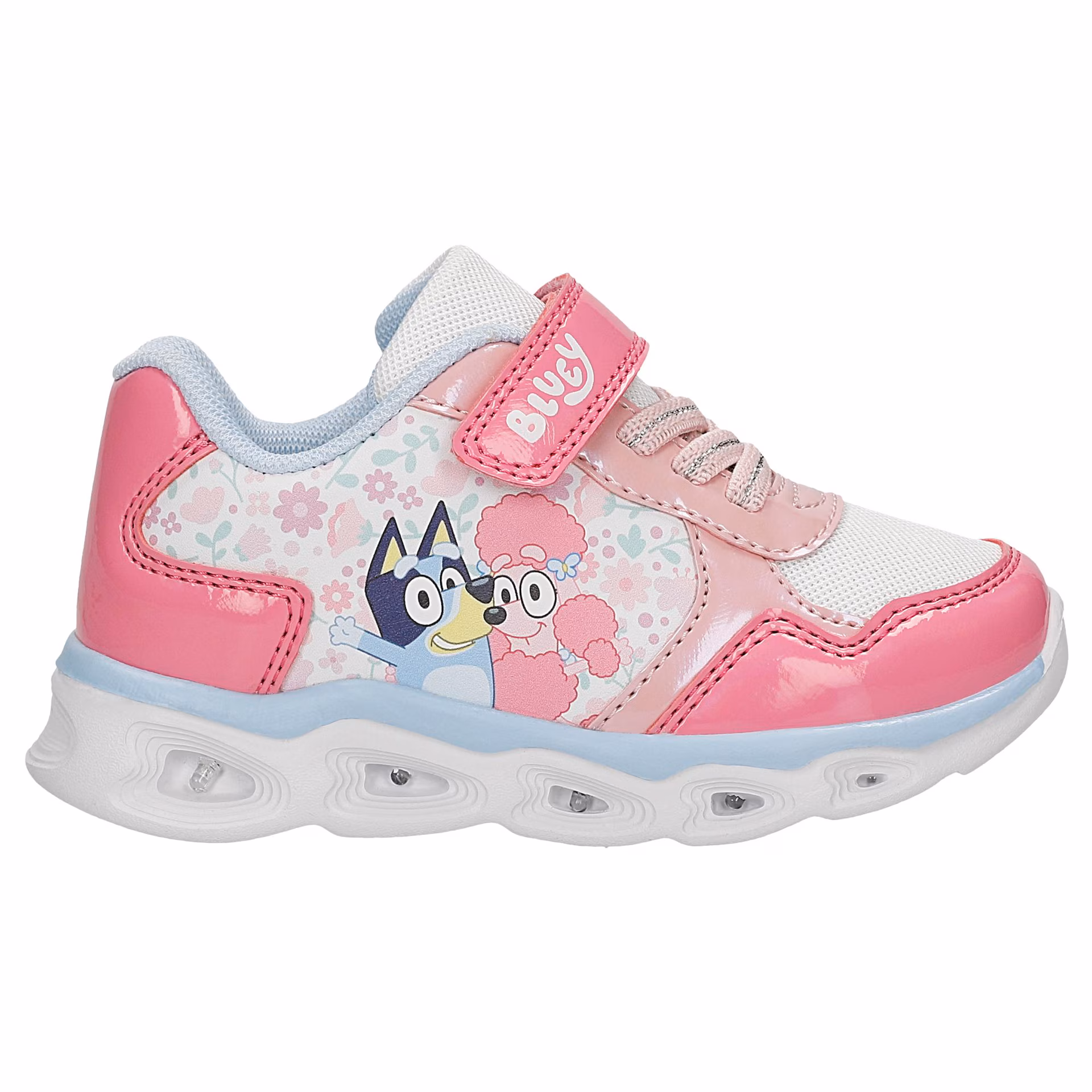 Różowe sneakersy Bluey dla dziewczynki ze świecącą podeszwą BARTEK 87042-15