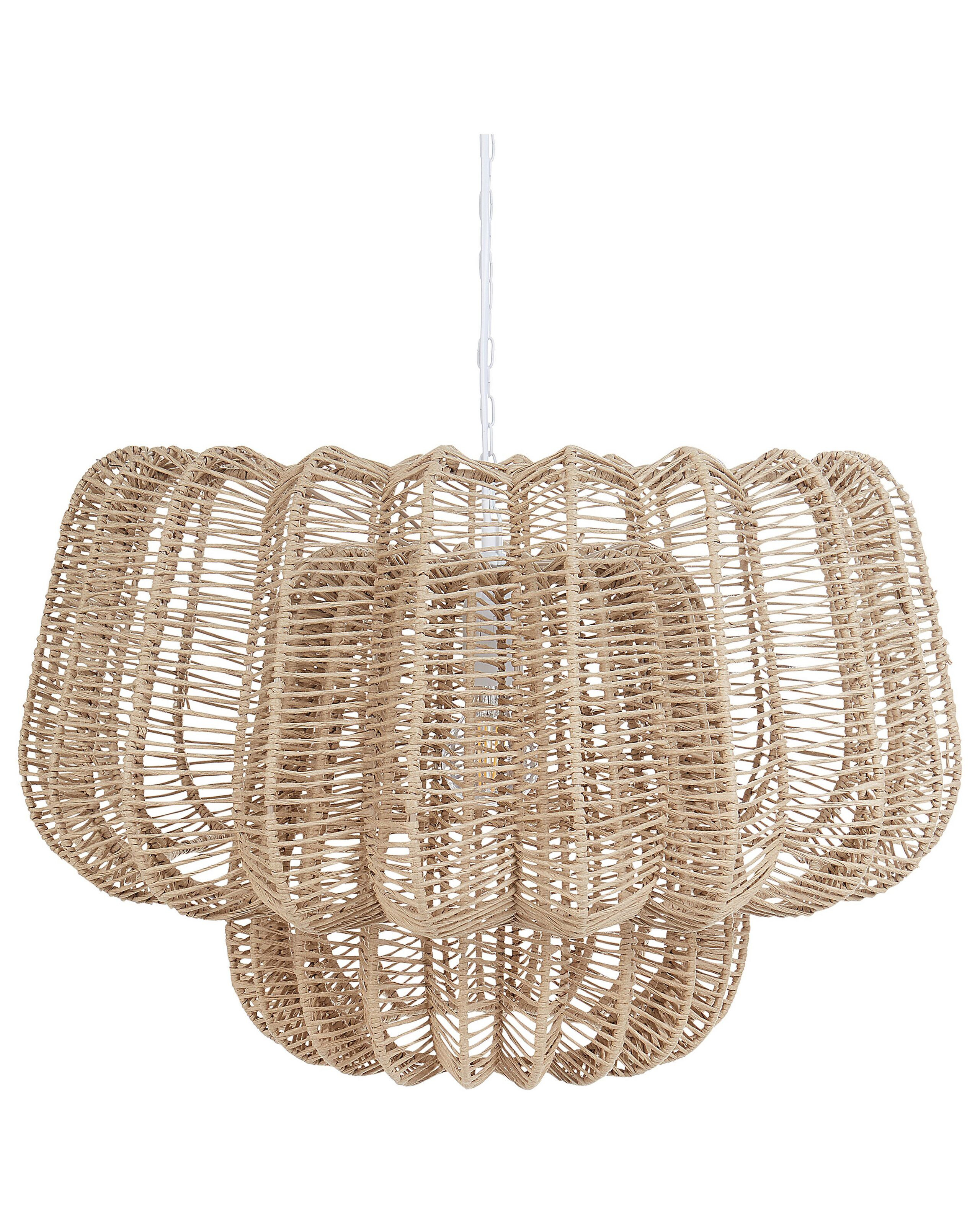 Lampa wisząca papierowy klosz naturalny wygląd
