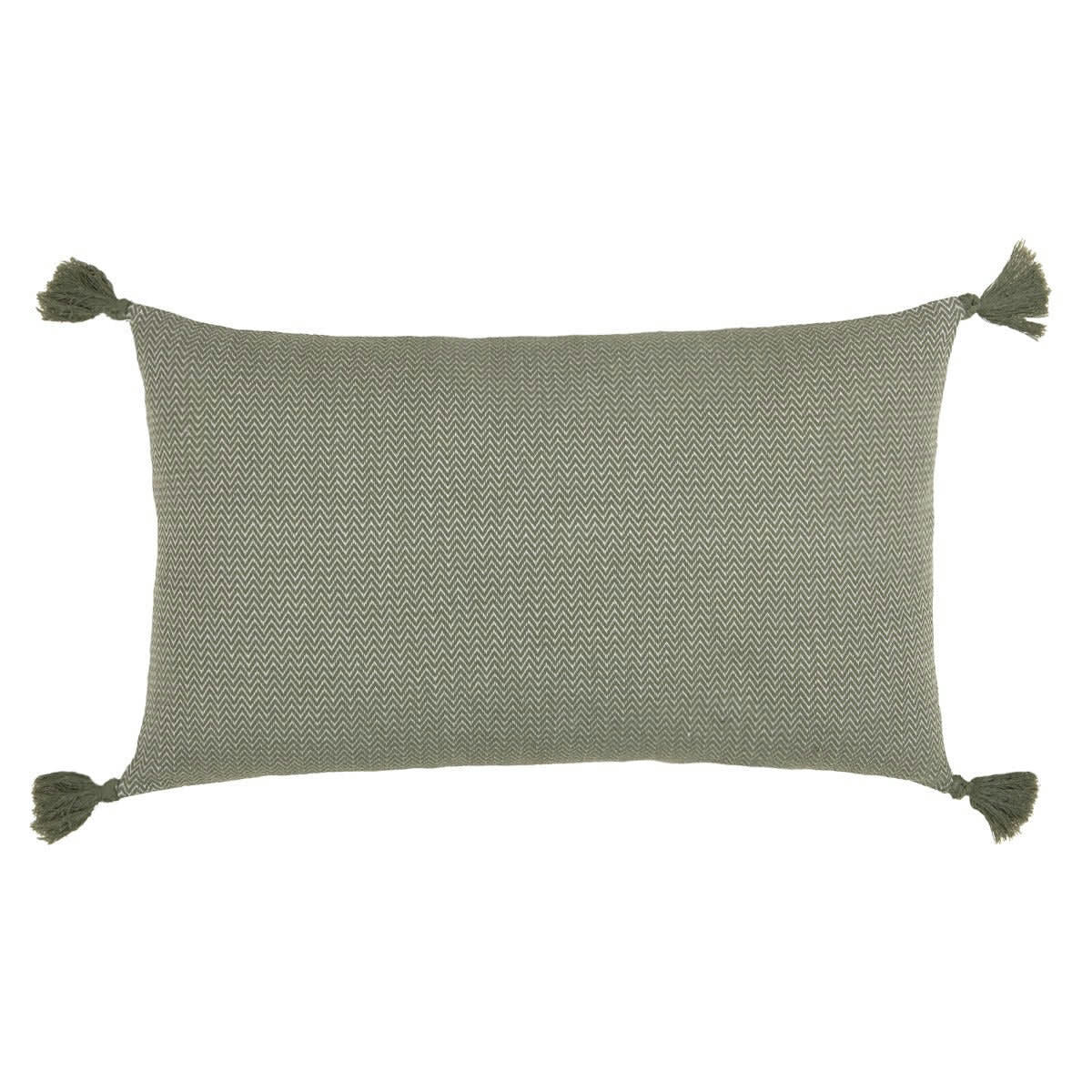 STOCKHOLM - Housse de coussin rectangle coton  60x40 vert olive