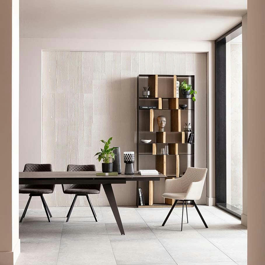 STORM - Etagère 243cm en acier et pin massif