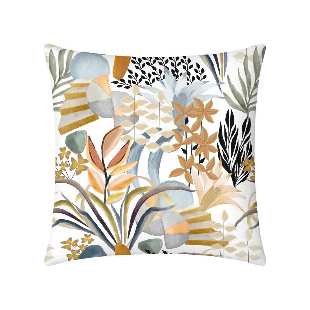 - Coussin carré fleuri multicolore 43x43cm