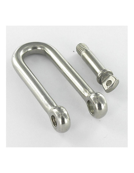 Manille Droite Longue Forgée Inox A4 Diamètre 8 - 1 pièce