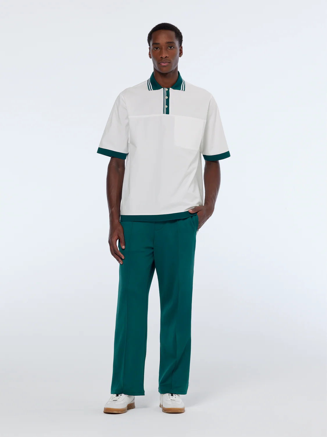 Relaxed Fit Poplin Contrast Polo