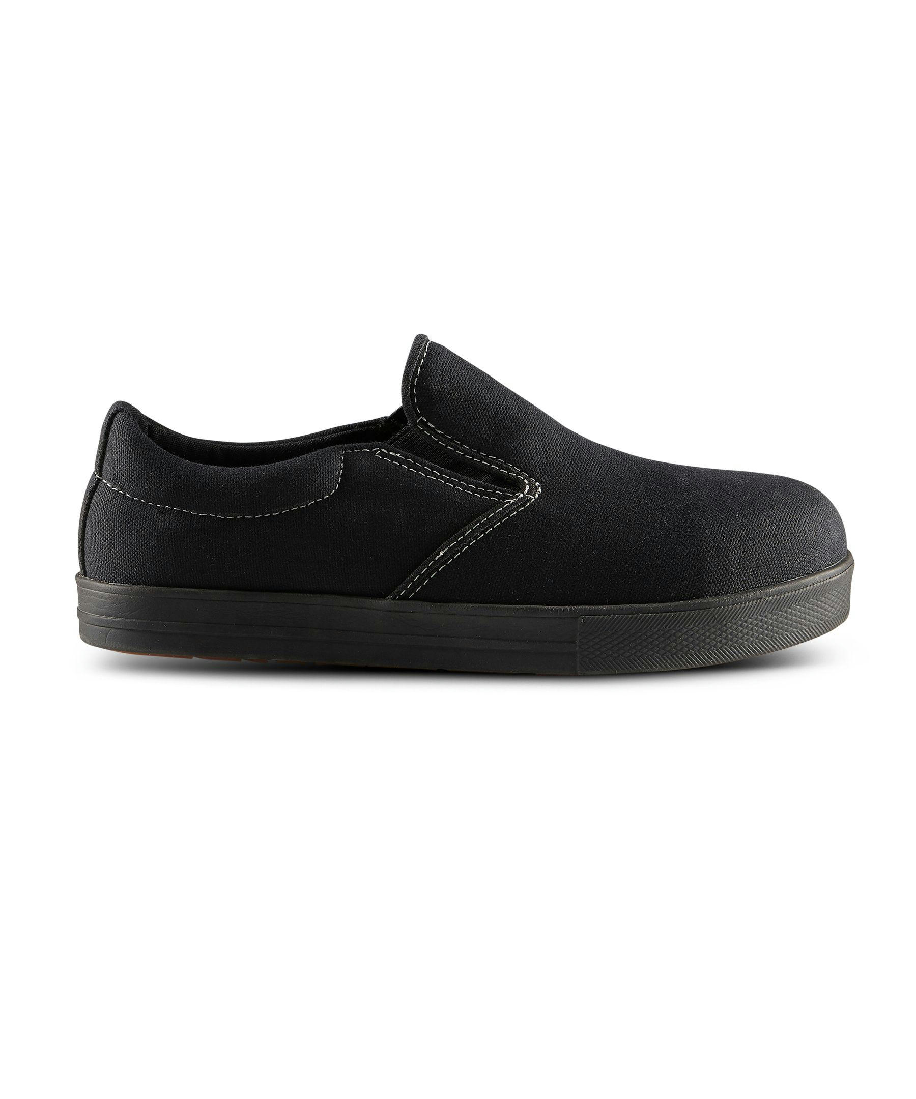 Dakota WorkPro Series Women's Aluminum Toe Steel Plate Lightweight Canvas Slip On Safety Shoes - Black