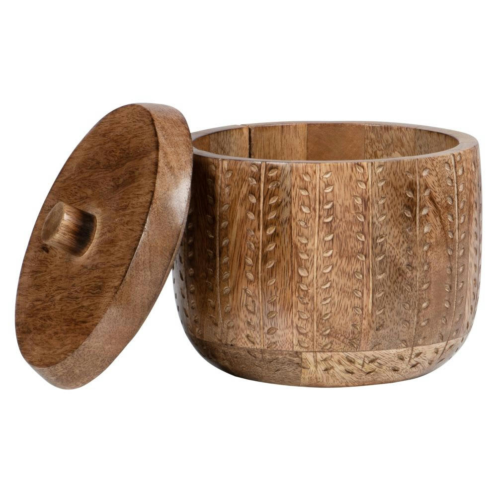 - Boîte en manguier gravé