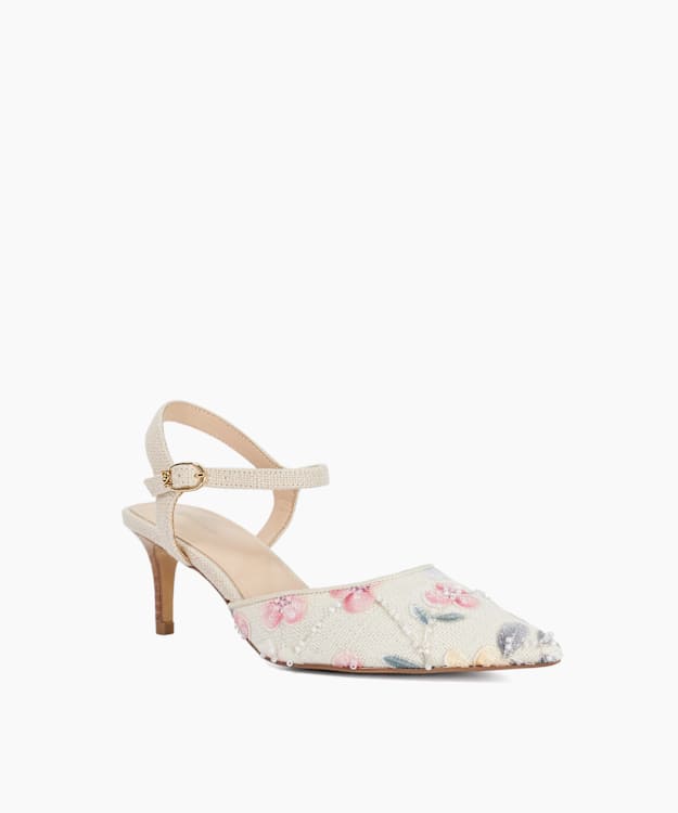 Cultivated Natural - Floral Open Court Shoes