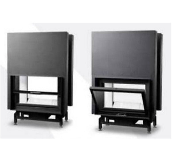 Insert de cheminée 80 EVO 2LD TUNNEL 84 CM 12kW design haut de gamme