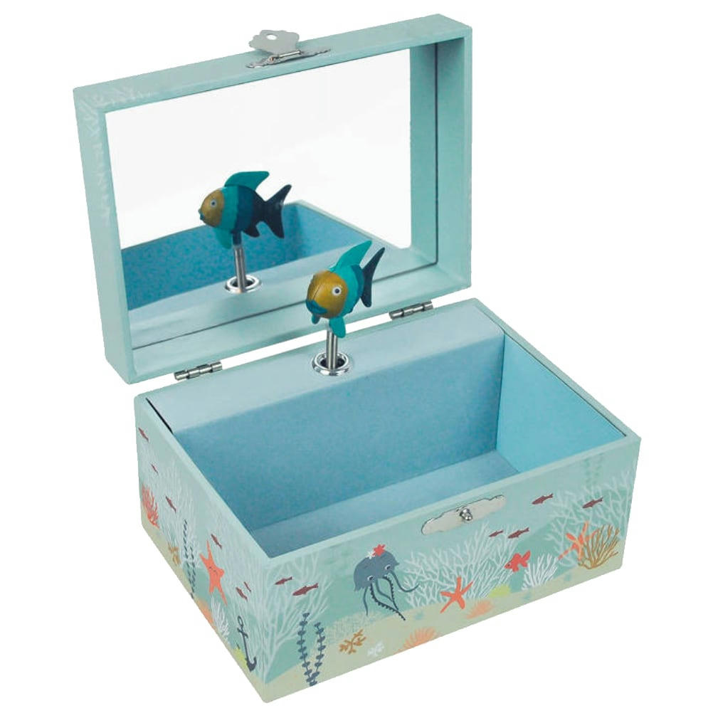 OCÉAN - Coffret à bijoux musical océan 15x8x10,5cm