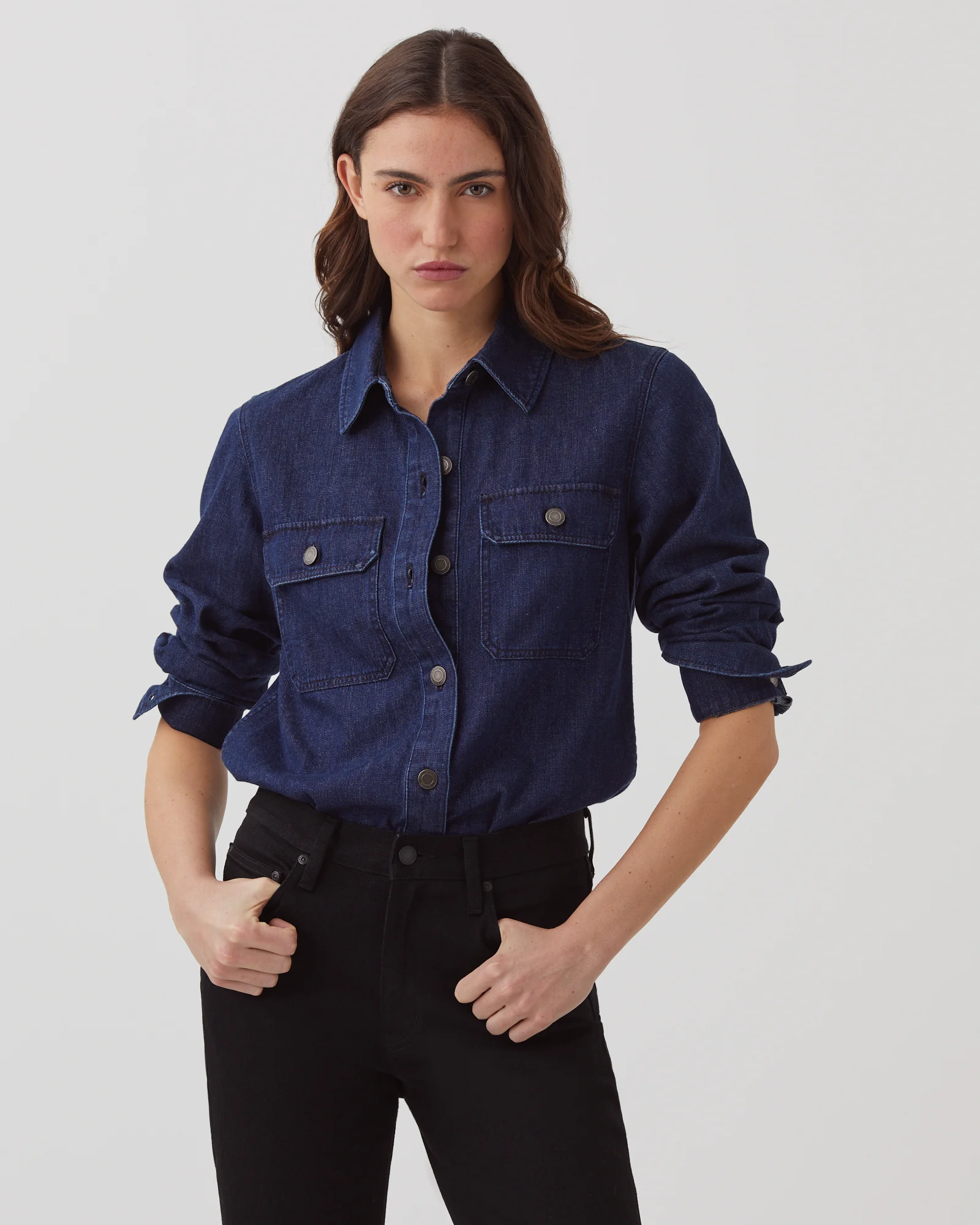 Chemise en denim de coton