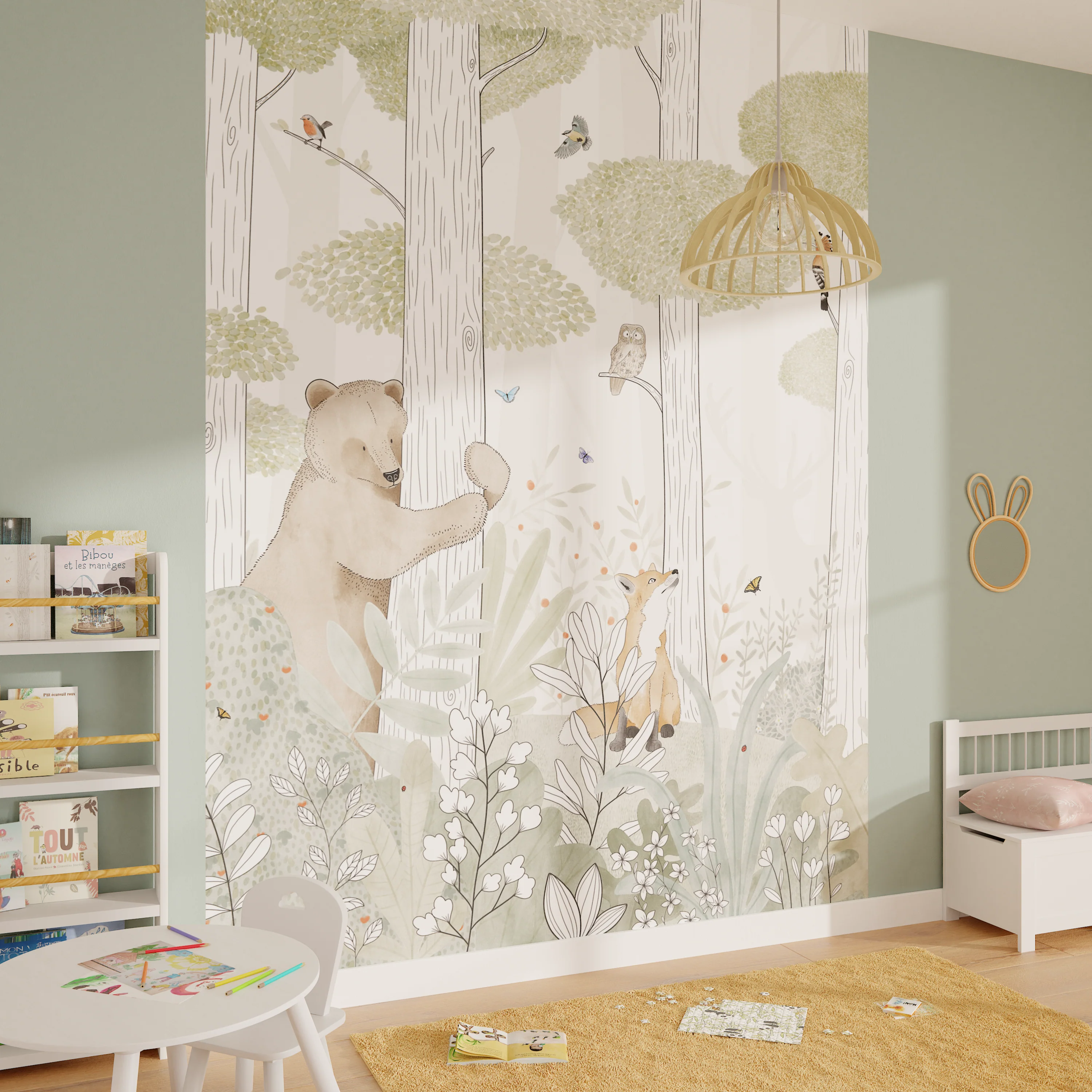 Papier peint panoramique L CALM FOREST SMALL LIFE 200 x 270 cm