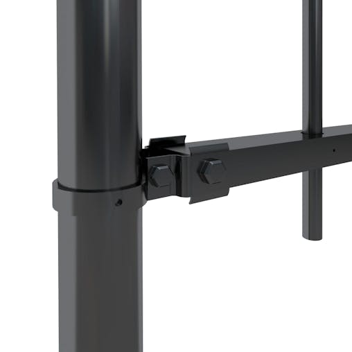 NNEVL Garden Fence with Spear Top Steel 11.9 m Black