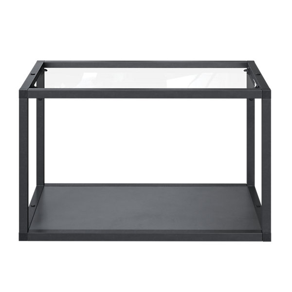 étagère murale en aluminium noir mat GoodHome Caraway L.60 x H.36 cm