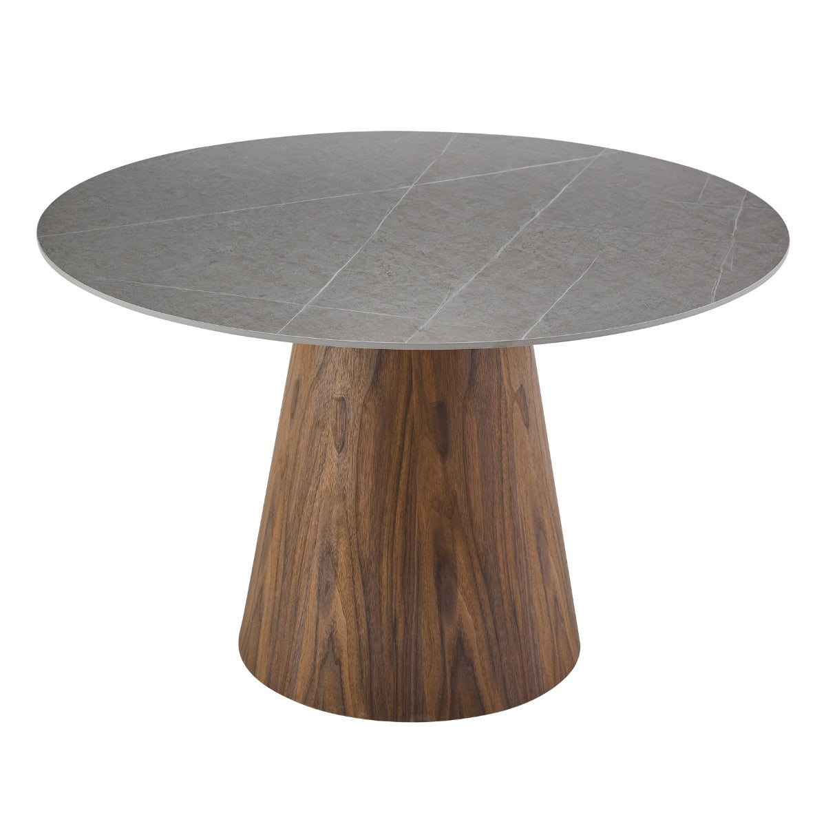 DÉJA Living Eettafel Kiruna - Rond Walnoot/Keramiek - 120x120x75cm