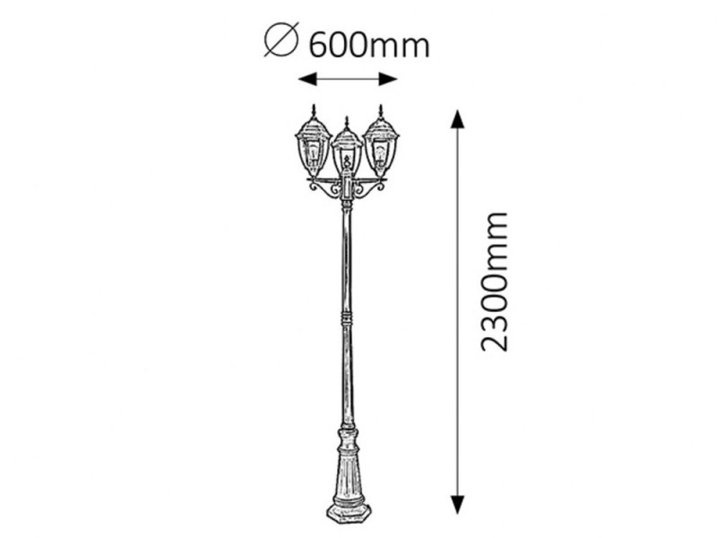 Lampa zewnętrzna słupek ogrodowy TORONTO 8460 Rabalux