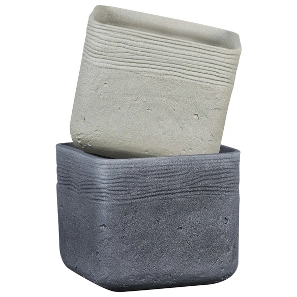 Übertopf »SOLID«, Breite: 16,5 cm, grau, Keramik